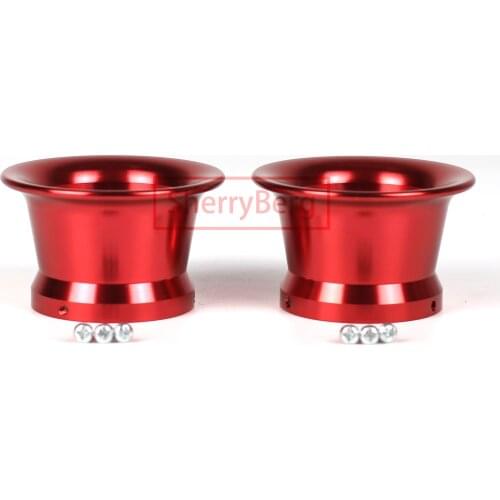 SherryBerg Billet 2" Velocity Stack FOR Keihin Mikuni TM PE 28 PWK OKO 30 Carb Carburettor Carburetor Intake 50mm RED Color PAIR