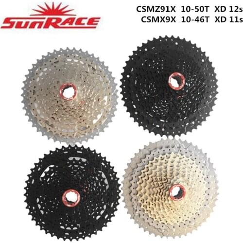 Sunrace 11 Speed CSMX9X 10-46T, 12 Speed CSMZ91X 10-50T Bike Cassette fits SRAM XD Driver sram xd Core Only Lengthened Rear Hook