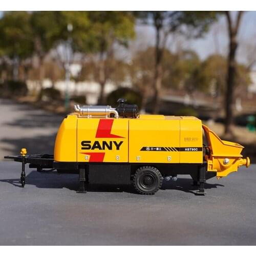 Classic Original Faxctory 1:28 San Y Hbt90c Diecast Concrete Conveying Pum Truck Model Alloy Engineering Truck Pumper Miniature