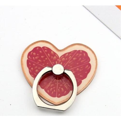 360 Degree Pomegranate Finger Ring Smartphone Lemon Heart Stand Holder Mobile Phone Holder Stand For iPhone Huawei All Phone