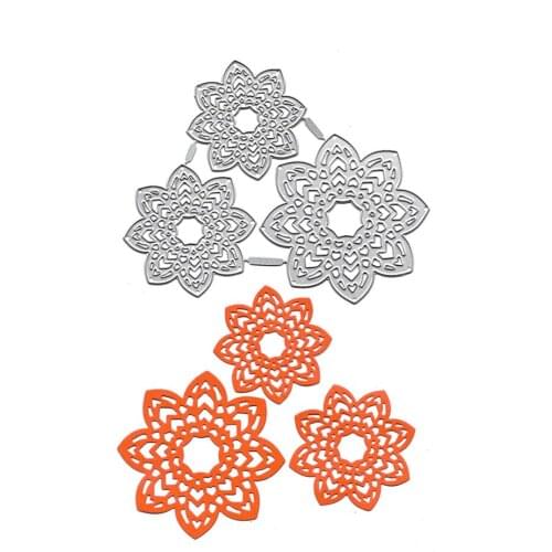 3pcs Flower Metal Cutting Dies Scrapbooking Embossing Folders for Card Making Craft Stencil Slimline Dies