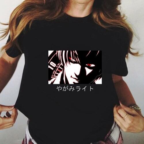Japanese Anime Death Note T Shirt Woman Funny Summer Tops Graphic Tees Unisex T-shirt Male