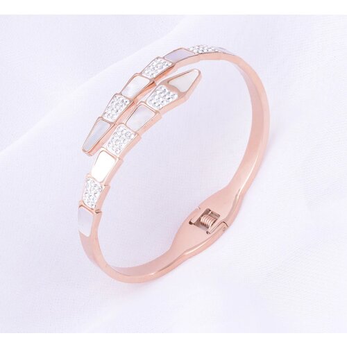 Fashionable shell Snake Bracelet Womens rose gold bracelet made of titanium steel