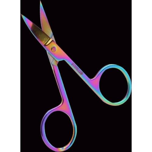 New Professional Chameleon Curved Head Eyebrow Scissors Makeup Trimmer Facial Hair Remover Tool