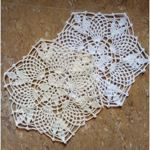 Placemats Christmas 23cm Coasters Table Mats Cup Mat Mug Pad Crochet Wedding Place Mats Doily Table Modern Party Placemat
