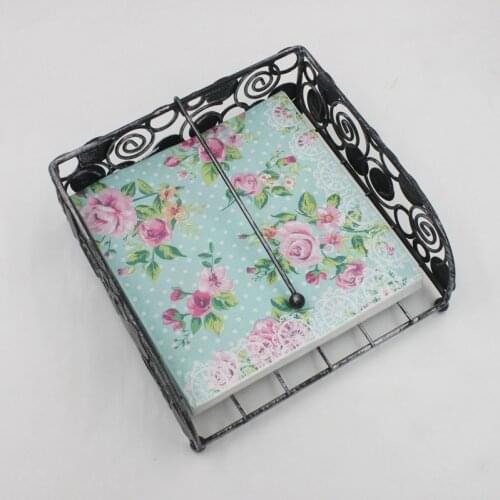 Party Tissue Paper Napkins 2 Layers Decoupage Serviettes Rose Flower DIY Printed Paper Napkin