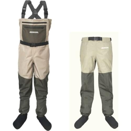 Outdoor Fly Fishing Waders Stocking Foot Waterproof Breathable Chest Overall Hunting Wading Pants Clothes For Shoe Good as Daiwa