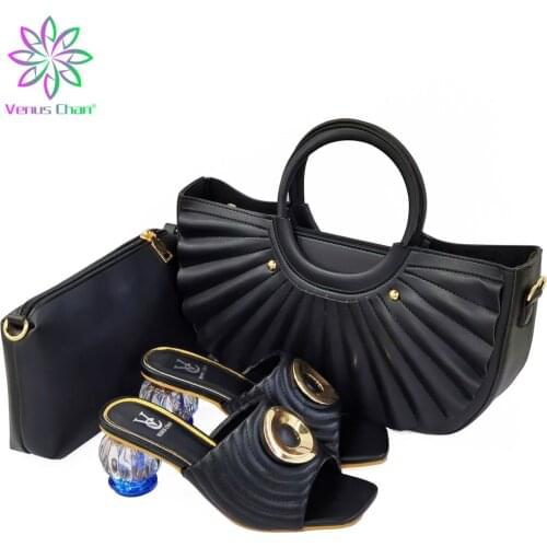 African Wedding Italian Shoe and Bag Sets Ladies Italian Shoe and Bag Set for Party In Women High Quality African Wedding Shoes