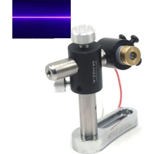 Dot/Line/Cross Focusable 20mw 405nm Violet Blue Laser Module w 2-axis Holder