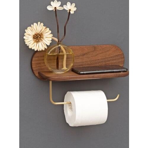 Bathroom Non-perforated Tissue Holder Household Multifunctional Shelf Bathroom Wall Decoration Towel Rack Home Wall Decoration