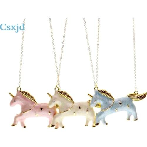Vintage fashion simple necklace fairy tale cute unicorn necklace