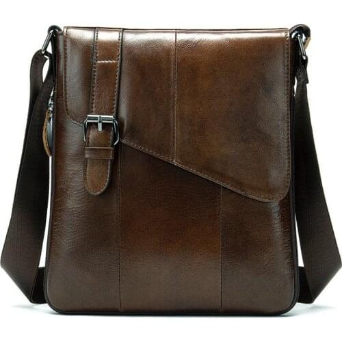Vintage Cowhide Oblique Satchel Men Genuine Leather Business Briefcase Crossbody Bag Shoulder Bags Messenger Bag Bolsa Masculina