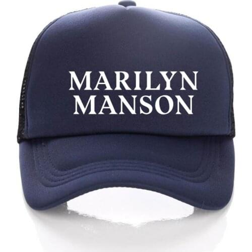 Marilyn Manson Baseball Hat Women Summer Sun Caps Adult Printing Music MM Trucker hat Adult MM Rock and roll Fans Cap