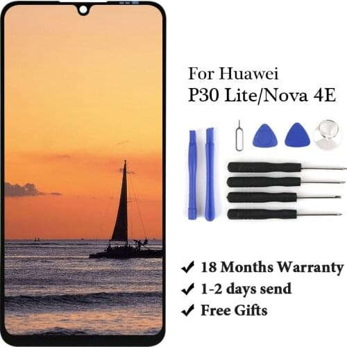 For P30 Lite Lcd Display Digitizer Assembly For HUAWEI Nova 4e touch screen replacement Parts With Frame No dead pixel 2312*1080
