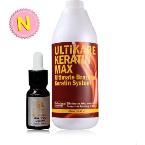 1000ml Brazilian Keratin Treatment 5% Formalin Straighten Curly Hair Free Shipping get hair salon essential Moroccan Argan oil