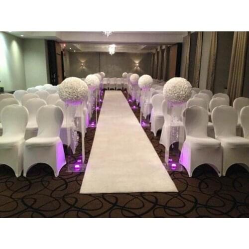 16 " 40 cm Big Size Milk White Fashion Artificial Encryption Rose Silk Flower Kissing Balls For Wedding Party Centerpieces Decor