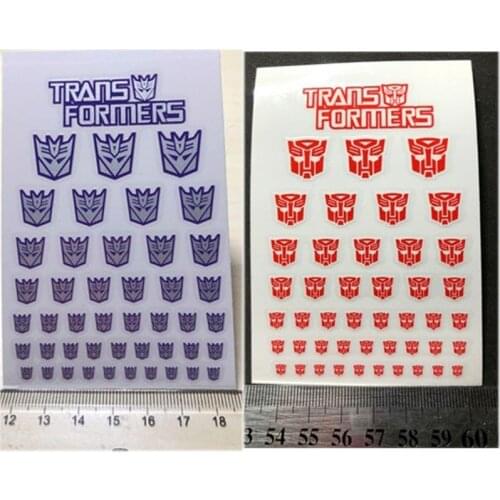 45pcs Transformation Decepticons Autobots G1 Stickers Symbol Decal for Custom DIY Scene Accessories Decoration