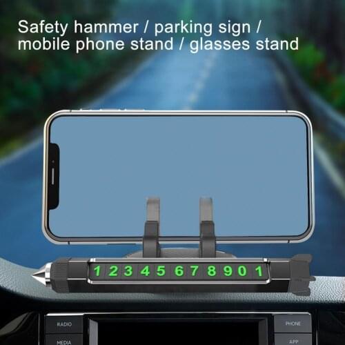 50% Hot Sales Car Mobile Phone Holder Universal Parking Number Plate Portable Windshield Cellphone Bracket for Center Console