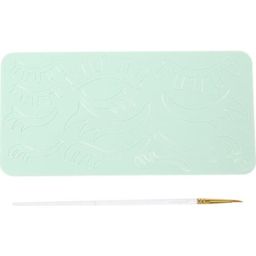 896A Cake Tool Acrylic Eyelash Embossed Cutter Mold Cookie Cutter Stamp with Brush Fondant Cake Decorating Tools