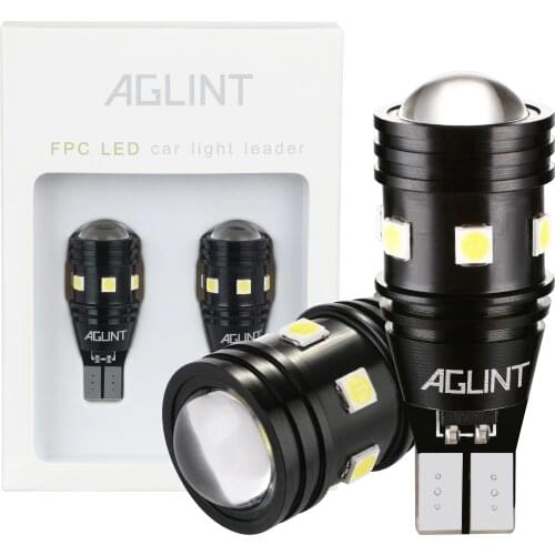 AGLINT 2pcs T15 T16 Car Accessories 921 W16W 9SMD LED Bulbs CANBUS No Error For Tail Bulb Backup Reversing Light White 12-24V