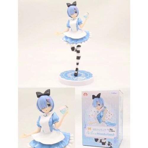 NEW 21cm Boxed anime figure Re:Life in a different world from zero Ram/Rem in Wonderland action figure model Toy