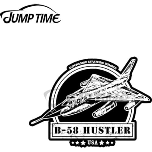 Jump Time 13 x 12cm For B-5 8Hustler Aircraft Funny Car Stickers and Decals Waterproof Scratch-Proof Door Wall Auto Decoration