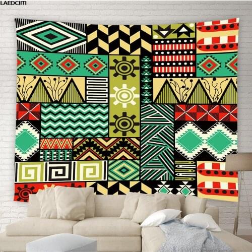 Bohemian Tapestry Geometric Floral Stripes Exotic Background Wall Hanging Cloth Hotel Living Room Tablecloth Bedroom Home Decor