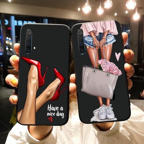 For Oppo Realme X2 3 5 5i 6 6S 7 7i X7 X50 Pro Q Q2 Case Fashion Women Soft Silicon Phone Case for Realme C3 C2 C11 C12 C15 C17