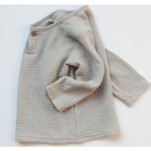 Children t shirts fashion linen pleated boys t shirt children t-shirt 2021 summer baby boys girls t-shirt children clothes kids