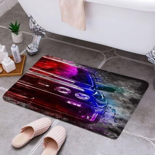 Retro Racing Car Carpet Areas Rug Non-slip Floor Mat Rug 3D Printing Living Room Bedroom Door Mat Home Decoration