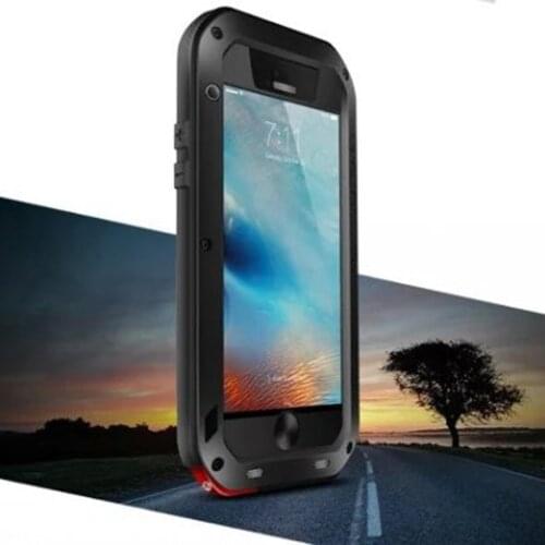 LOVEMEI Dirt-resistant Anti-knock Metal Aluminum Case Cover with Gorilla Glass for iPhone 6 iPhone 6s Heavy Duty Protection Case