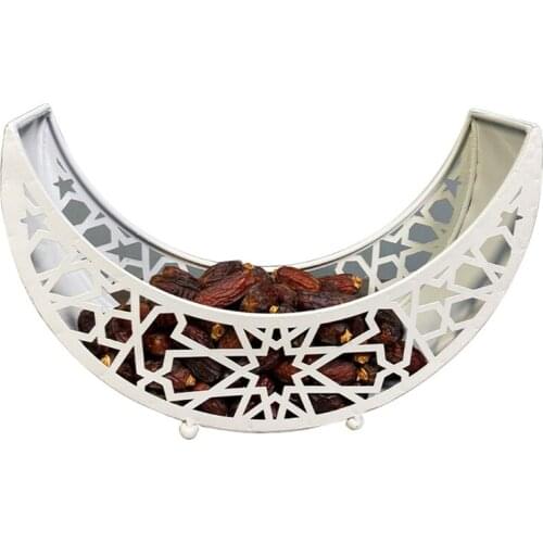 Eid Mubarak Moon Serving Tray Tableware Dessert Food Storage Container Ramadan