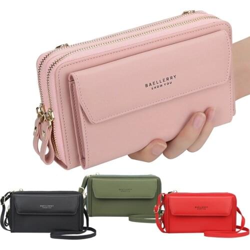 Womens leather Wallet Multifunction Small Shoulder Bag Mobile Phone Crossbody Purse Card package Organizer Clutch