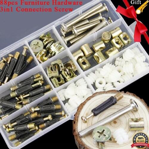 Phillips Metal Cabinet Furniture Side Connecting Cam Fitting Dowl Pre-inserted Nuts Hex Drive Socket Cap Furniture Barrel Nuts