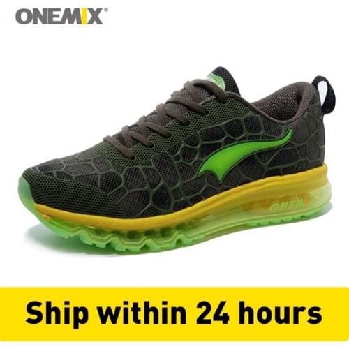 ONEMIX Road Running Shoes Men Air Cushion Shock Outdoor Walking Shoes Sneakers Man Absorption Breathable Athletic Jogging Shoes