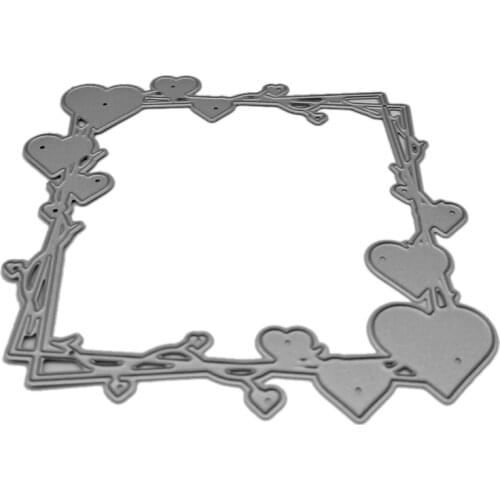 Heart Frame Metal Cutting Dies Stencil DIY Scrapbooking Album Paper Card Template Mold Embossing Decoration N0PA