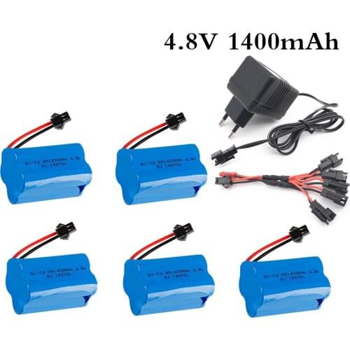 4.8V 1400mAh Ni-Cd Battery X Type With 5 in 1 Charger For Remote Control Toys Electric Tool AA Group RC TOYS Battery Group