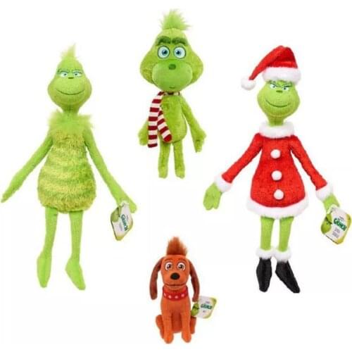 2020 New How the Grinchs Stole Plush Toys Cartoon Grinch Max Dog Toy Soft Stuffed Doll For Children Christmas Gifts