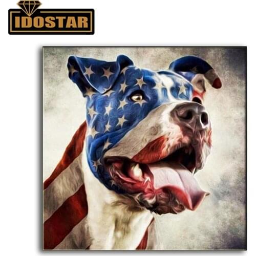 Full square / round diamond embroidery animal diamond painting dog cross stitch diamond mosaic home decoration