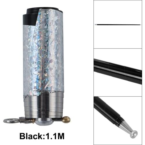 Portable Magic Telescopic Stick Props Pocket Staff Steel Metal Outdoor Sport Magical Wand Toys Martial Arts 110cm