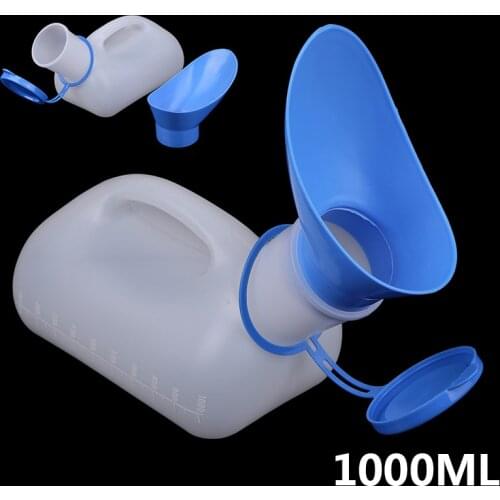 Portable Urinal Bottle Toilet Aid Bottle Urinal Container For Travel Car Outdoor Unisex W/ Feminine Adaptor Funnel 1000ML