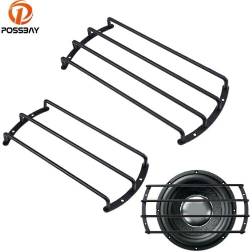 POSSBAY Universal 8/10/12 Inch Subwoofer Speaker Grille Cover Metal Black Waffle Mesh Grill Decoration Speakers Protector Trim