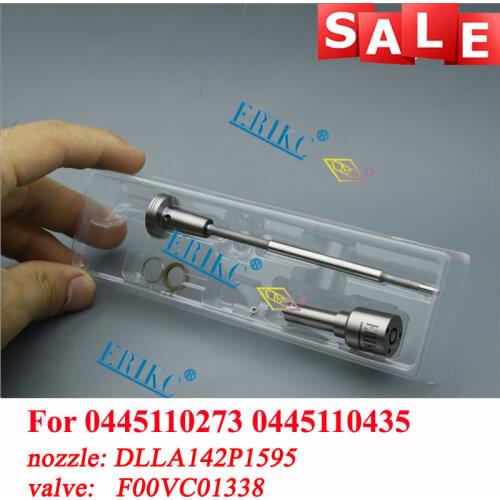 ERIKC 0445110273 Injector Overhaul Repair Kits Nozzle DLLA142P1595 Valve F00VC01338 Sealing Ring Etc For 0445110435 504088755
