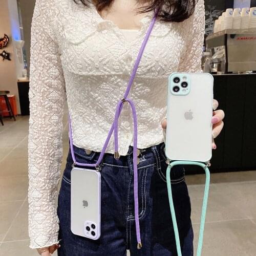 Luxury Crossbody Necklace Cord Lanyards Rope Phone Case For Samsung Galaxy A52 A32 A42 A51 5G A12 A72 S11PLUS S21 S11 S21ULTRA