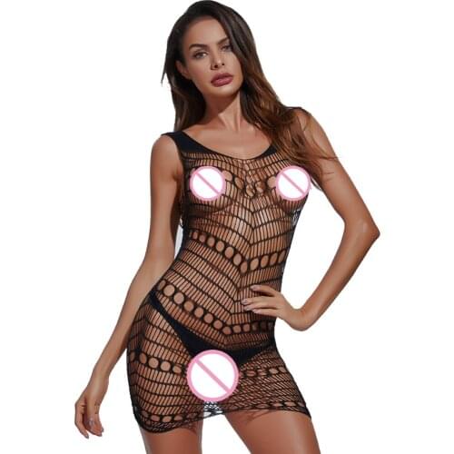 Sexy Lingerie Fishnet Crotchless Open Crotch Dress Bodystocking Fetish Sex Toe Hot Mature Woman Bodystocking Hollow Out Lingerie