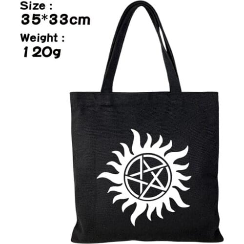 Supernatural SPN Hand Bag Shoulder Bag Shopping Bag Tote Canvas Bag
