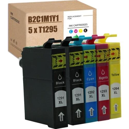 SZ Compatible Ink Cartridge for Epson 129XL 1291XL T1295 for WF-3520 WF-7015 WF-7515 Stylus SX425W SX430W SX435W Stylus BX305FW