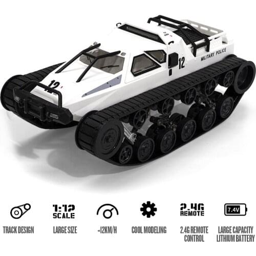 1/12 2.4GHz Electric Caterpillar RC Tank 360° Rotating Remote Control Tank Panzer Armored Vehicle Toys 20Mins Long Playing Time