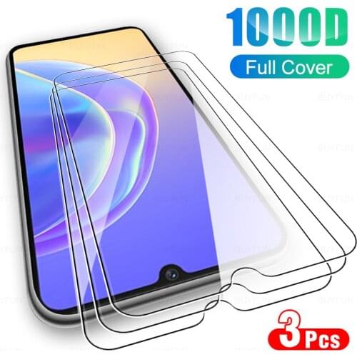 3Pcs Full Cover Protective Glass For VIVO V21e Phone Tempered Glas Screen Protector Film For VI VO V21 E V 21e 6.44" Protection