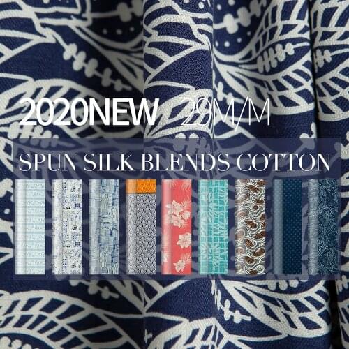 Retro floral&Geometric&paisley print jacquard spun silk blend cotton fabric,sewing for shirt,skirt,dress,pants,craft by the yard